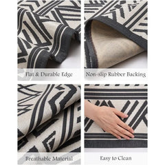 Outdoor Rug Carpet 5x8 ft, Flatweave Textured Outdoor Patio Rug Non Slip Indoor Outdoor Rugs