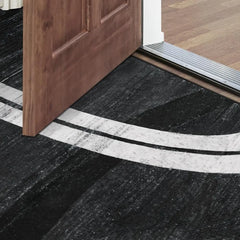 Modern 4x6 Area Rug, Grey Abstract High Traffic Rugs for Living Room Bedroom Office Dining Room, Indoor Large