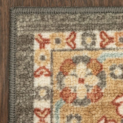 Persian Border Medallion Loop Print Rust Brown Indoor Area Rug, 7'x10'