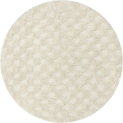 Checkered Boho Round Bathroom Rug 4ft, Small Circle Entryway Rug Cotton Beige Area Rug for Bedroom with Tufted, Farmhouse