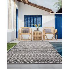 Outdoor Rug Carpet 5x8 ft, Flatweave Textured Outdoor Patio Rug Non Slip Indoor Outdoor Rugs