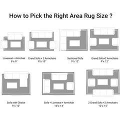 10x14 Modern Area Rug for Living Room Bedroom, Large Boho Floor Carpet with Non-Slip Backing for Indoor Office Dining Room,